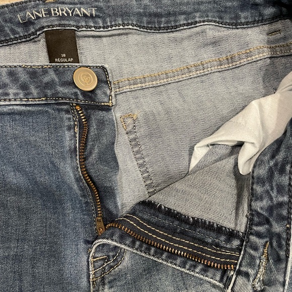 Lane bryant genius fit straight leg medium wash Stretch denim jeans size 18 Reg - Picture 7 of 12